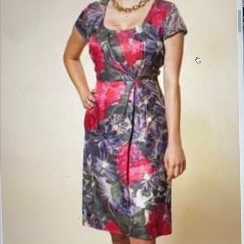 NWT!! Banana Republic MadMen Begonias Print Dress - Picture 2 of 9